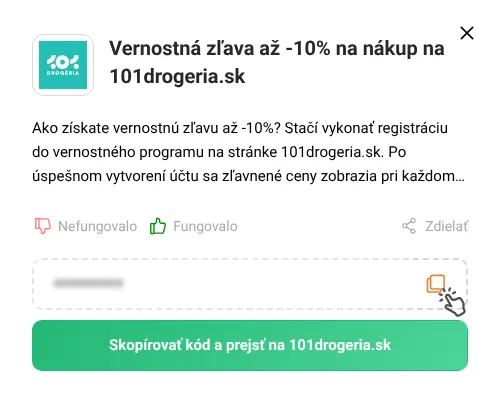 Use Coupon image – 101drogeria.sk