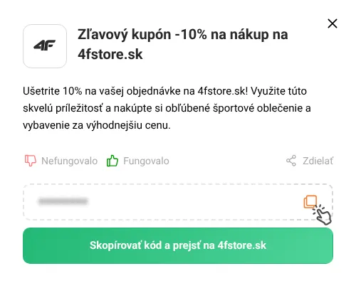 Use Coupon image – 4fstore.sk